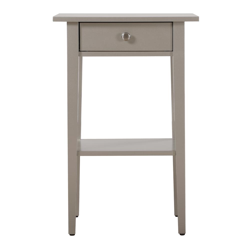 Dalton 1-Drawer Silver Champagne Nightstand (28 in. H x 14 in. W x 18 in. D). Picture 1