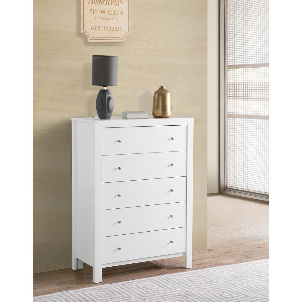 Burlington White 5 Drawer Chest of Drawers (34 in L. X 17 in W. X 48 in H.). Picture 7
