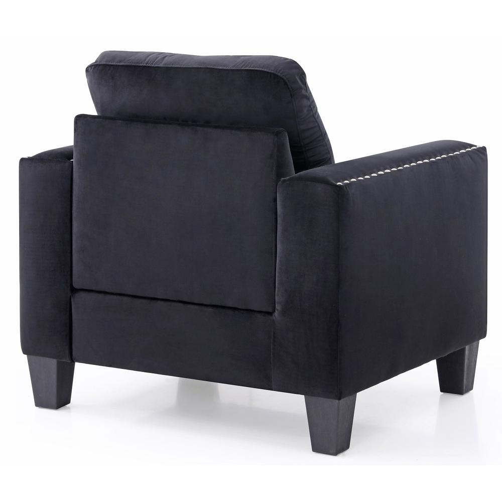 Nailer Black Upholstered Accent Chair. Picture 4