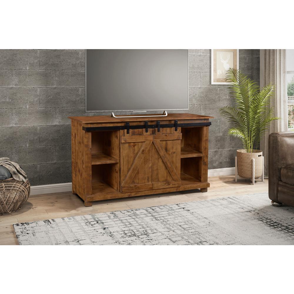 Stowe 60 in. Rustic Brown TV Stand Fits TV's up to 70 in. with Cable Management. Picture 5