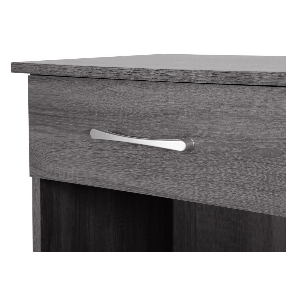 Lindsey 1-Drawer Gray Nightstand (24 in. H x 16 in. W x 18 in. D). Picture 6