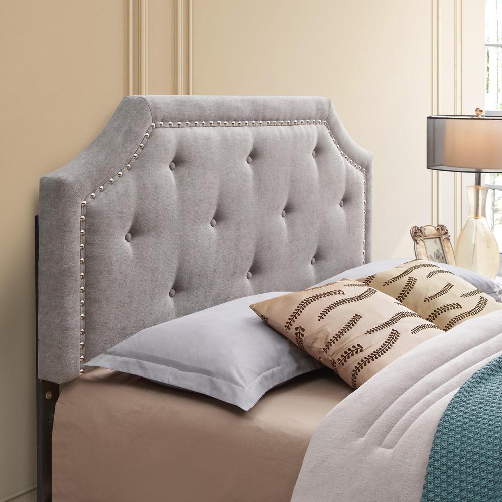 Franklin 61.02 in. W Grey Queen Expandable Width Headboard. Picture 6