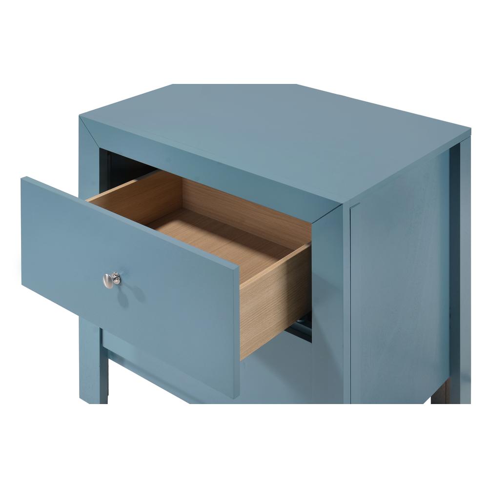 Burlington 2-Drawer Teal Nightstand (25 in. H x 17 in. W x 22 in. D). Picture 3