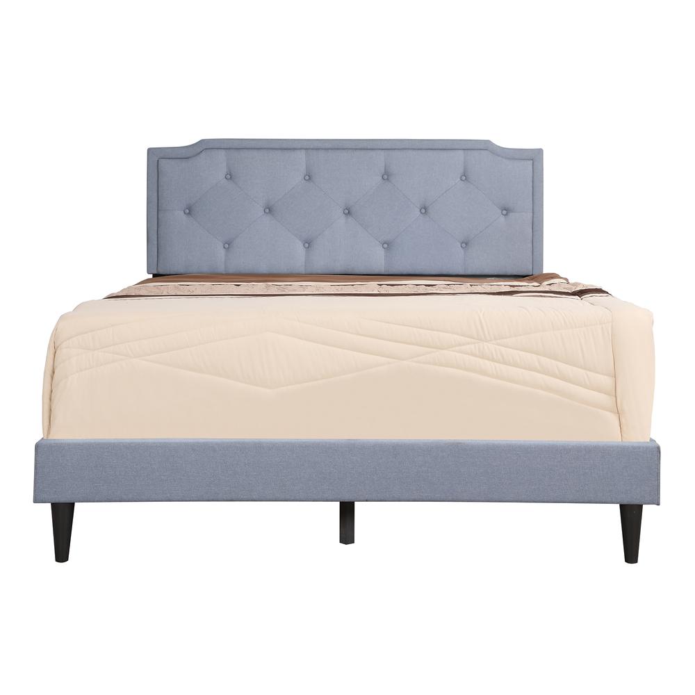 Deb Jewel Blue Tufted Full Panel Bed. Picture 2