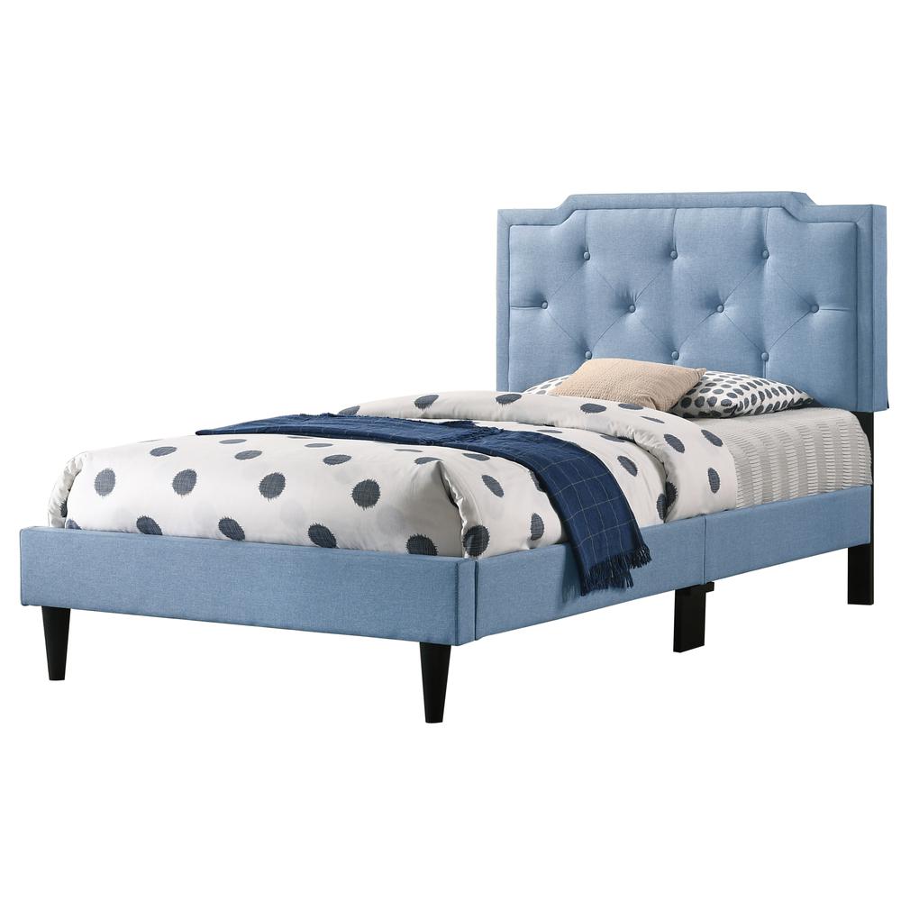 Deb Blue Adjustable Twin Panel Bed. Picture 1