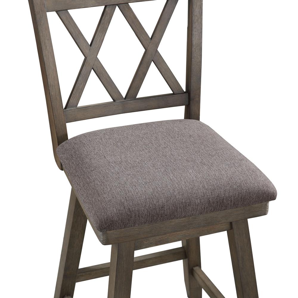 SH XX 37.5 in. Walnut High Back Wood 24 in. Bar Stool. Picture 5