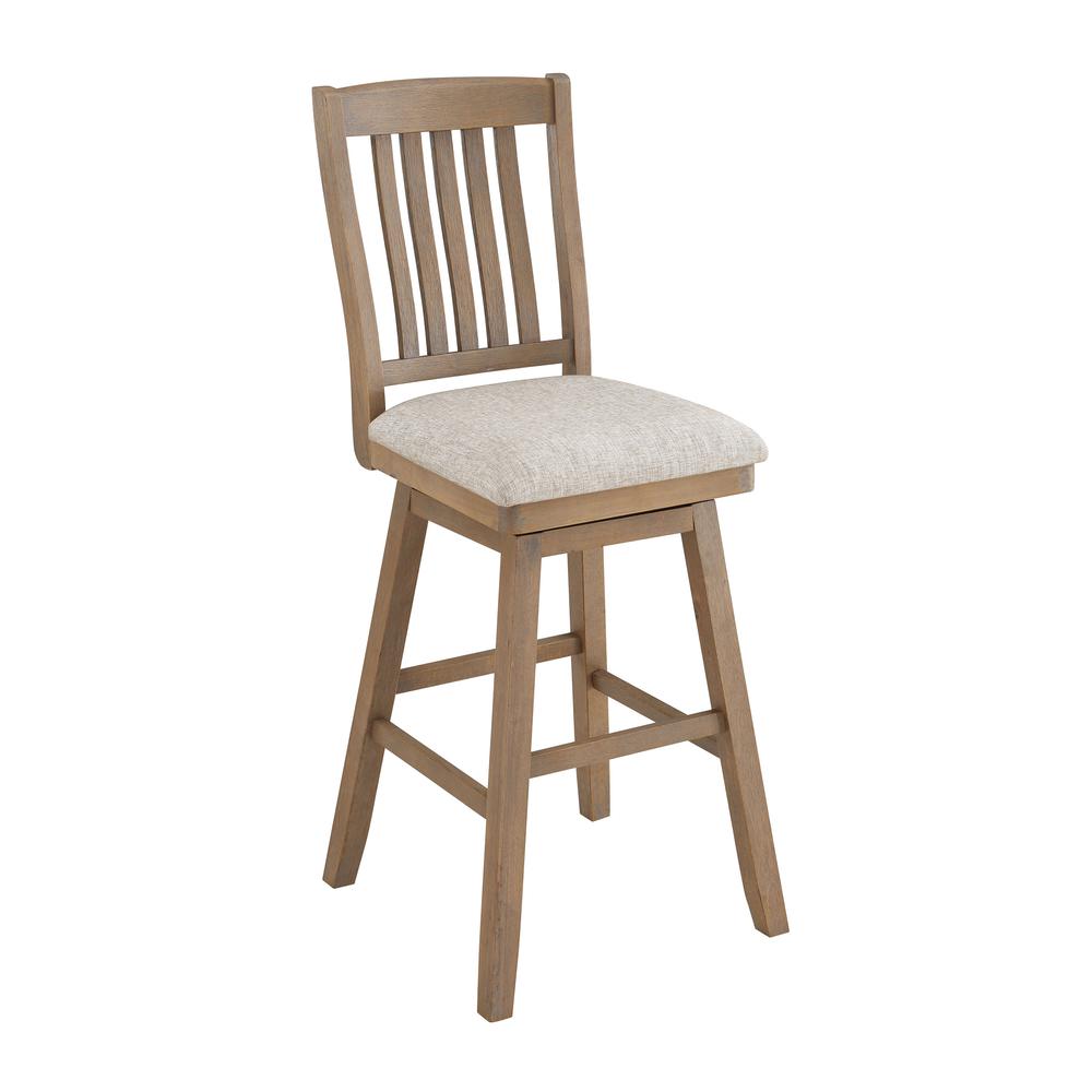 SH Mission 42.5 in. Oak High Back Wood 29 in. Bar Stool. Picture 2