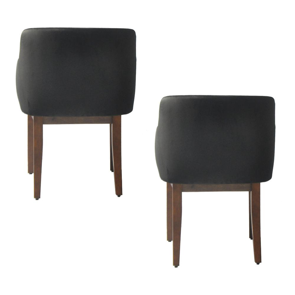 Nuts Harmony Black Upholstery Dining Chair with Conic Legs (Set of 2). Picture 5