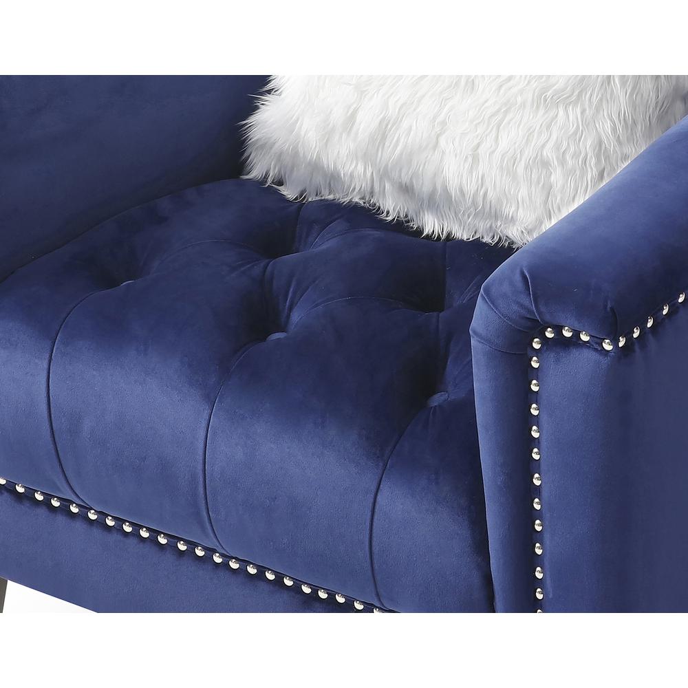 Dania Blue Upholstered Accent Chair. Picture 7