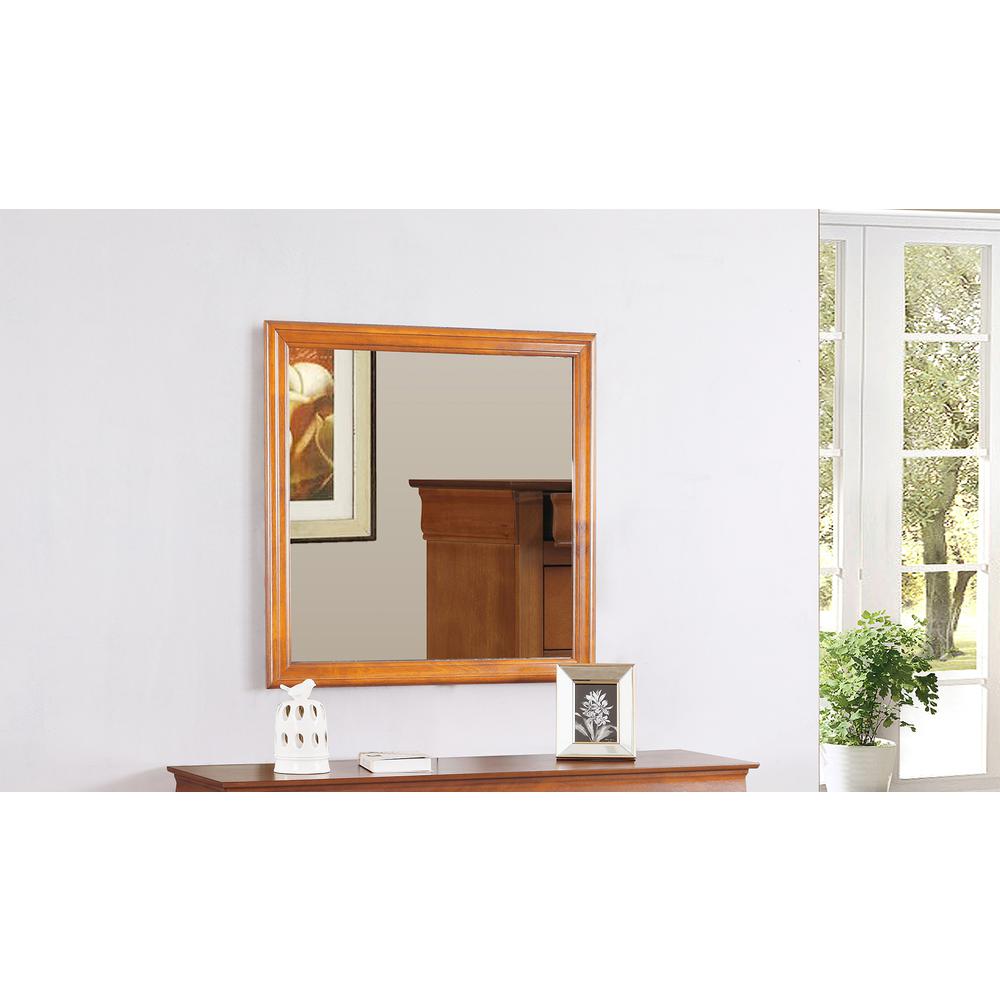 38 in. x 38 in. Classic Square Wood Framed Dresser Mirror, PF-G3160-M. Picture 7