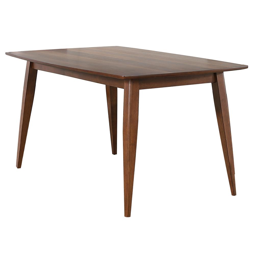 Mid Century 60 in. Rectangle Danish Walnut Wood Dining Table (Seats 6). Picture 2