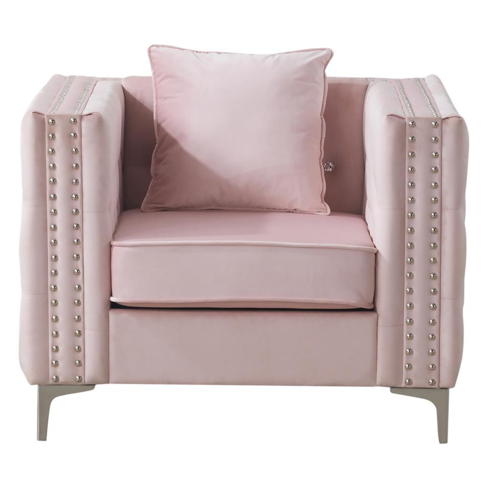 Paige Pink Accent Chair. Picture 1