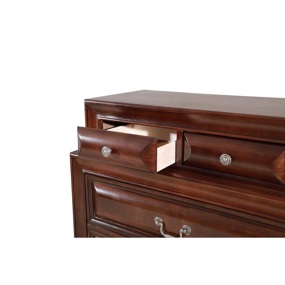 LaVita Cappuccino 7-Drawer Chest of Drawers (36 in. L X 17 in. W X 52 in. H). Picture 6