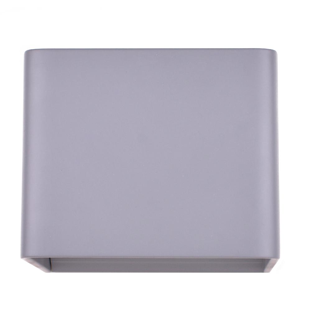 4" LED Square Gray Wall Sconce Lamp 2pcs Pack. Picture 1
