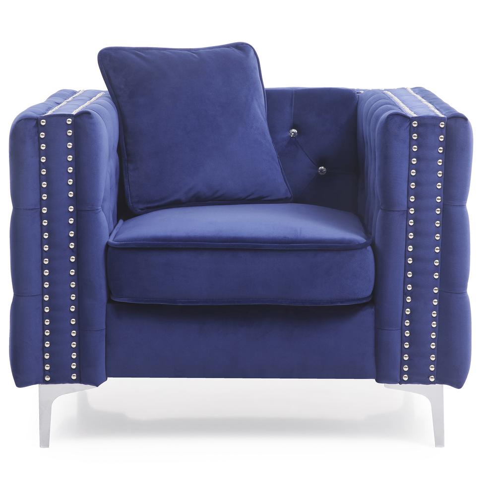 Paige Blue Accent Chair. Picture 1