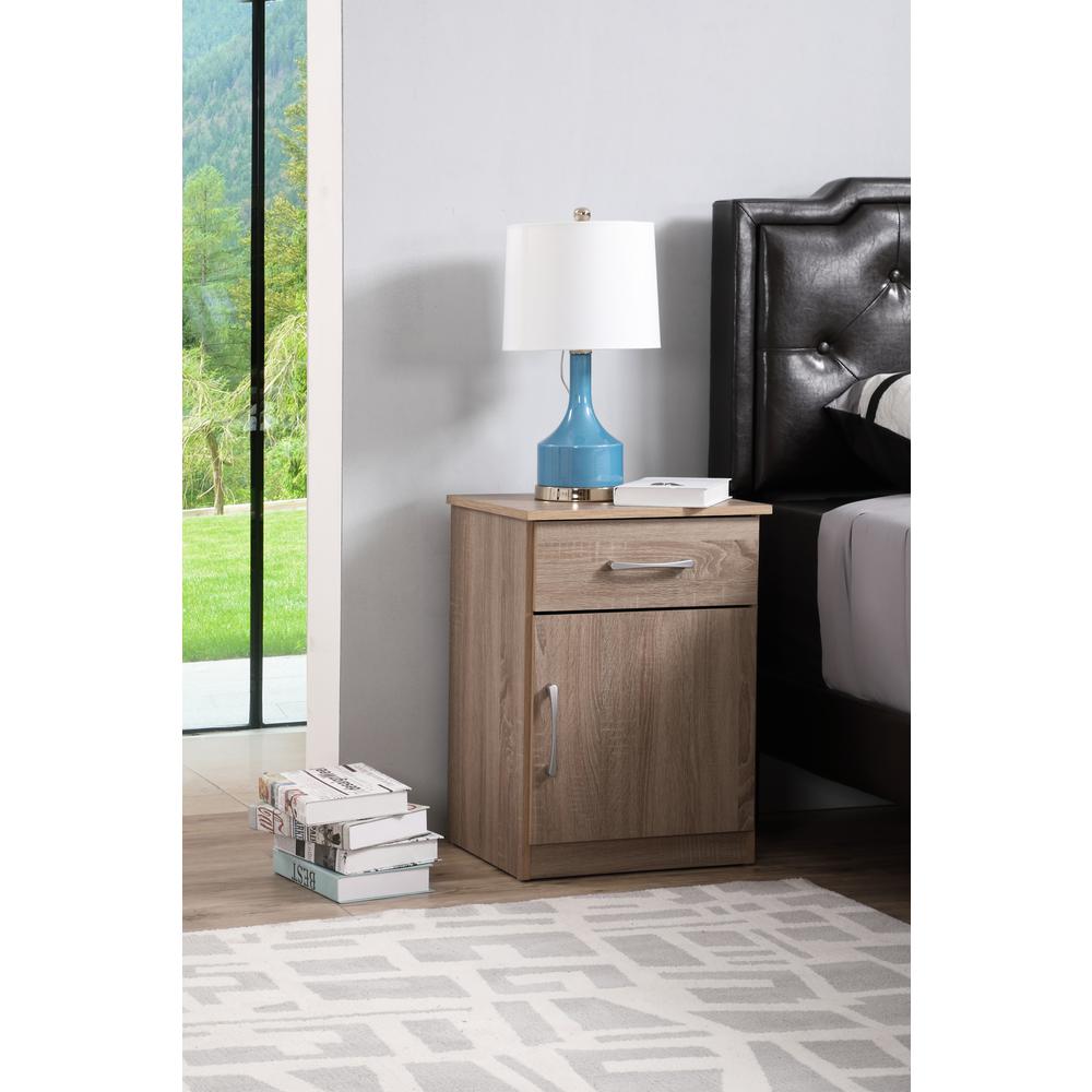 Alston 1-Drawer Sandalwood Nightstand (24 in. H x 16 in. W x 18 in. D). Picture 6