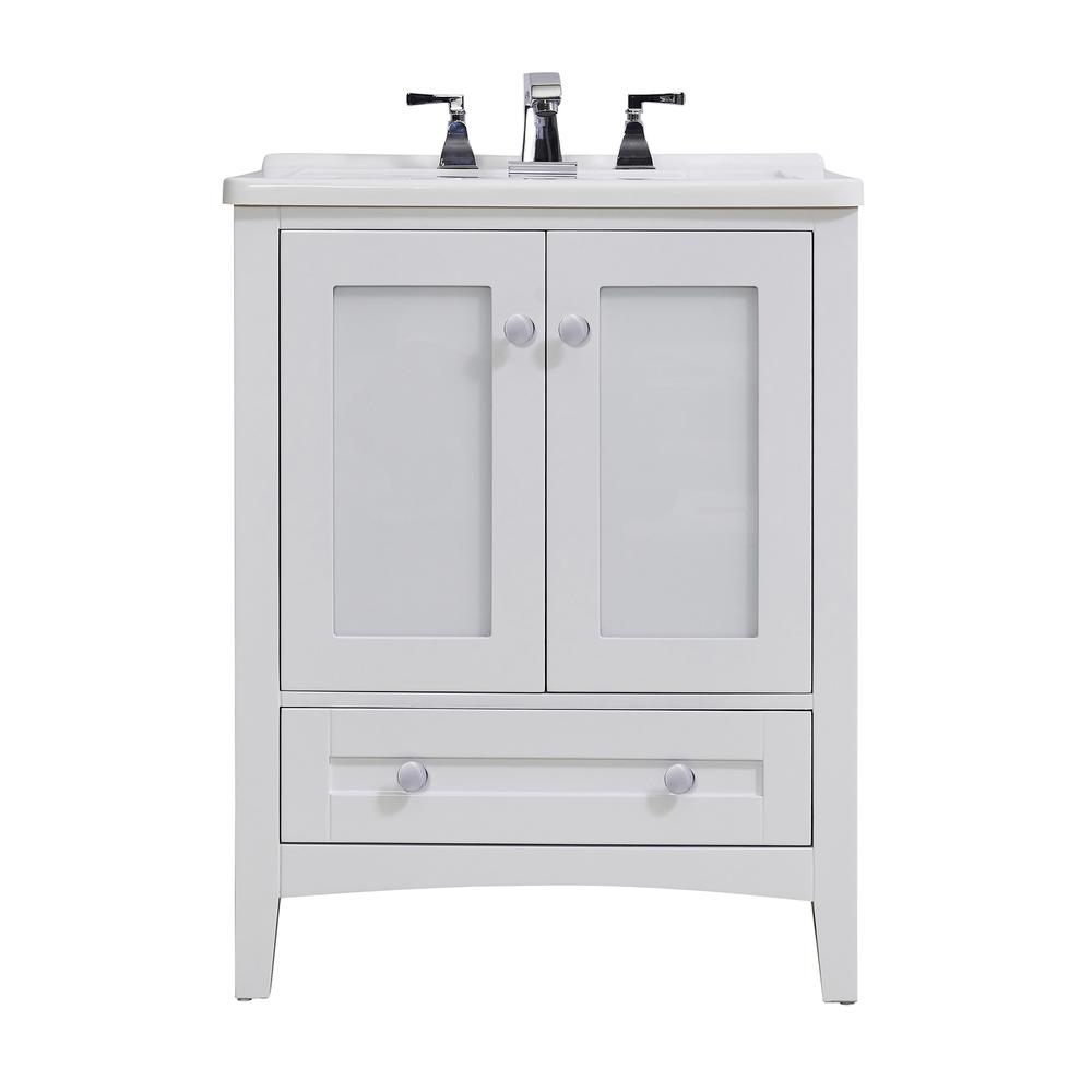 Stufurhome Carter 27 in. x 34 in. White Engineered Wood Laundry Sink. Picture 1