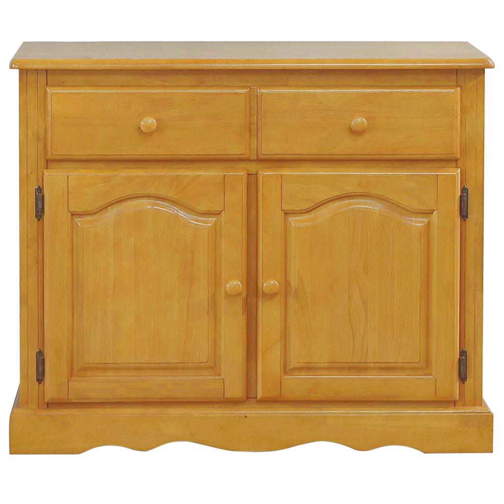 Oak Selections Light Oak Buffet with Solid Wood and Drawer. Picture 1