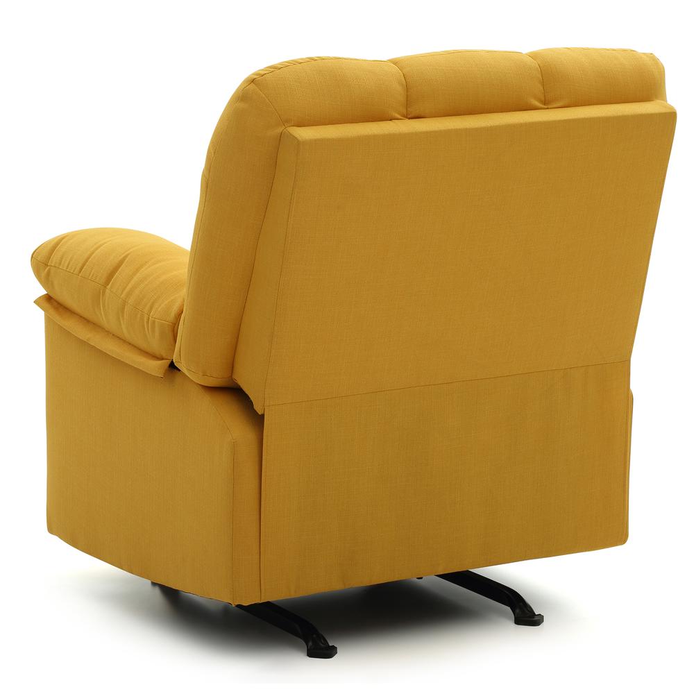Cindy Yellow Fabric Upholstery Reclining Chair. Picture 4