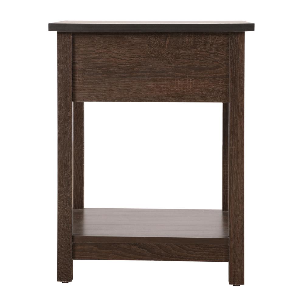 Salem 1-Drawer Wenge Nightstand (24 in. H x 19 in. W x 20 in. D). Picture 3