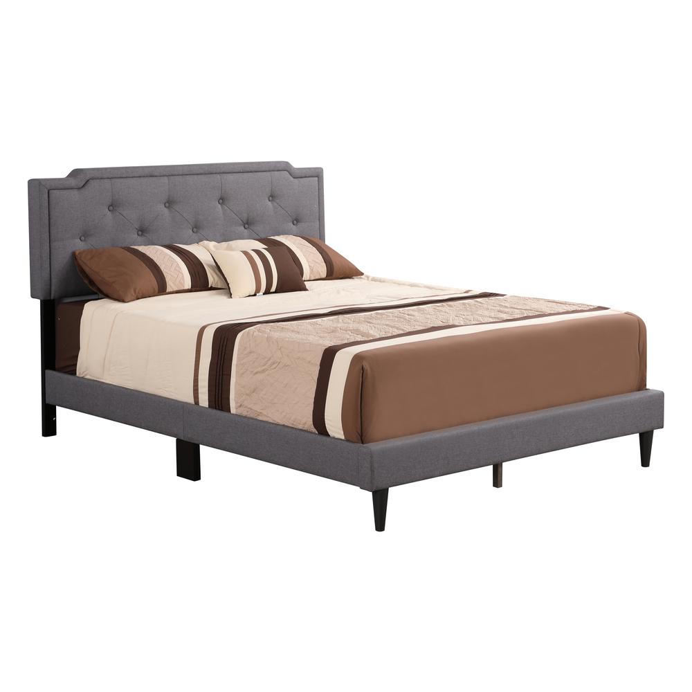 Deb Gray Adjustable Queen Panel Bed. Picture 1
