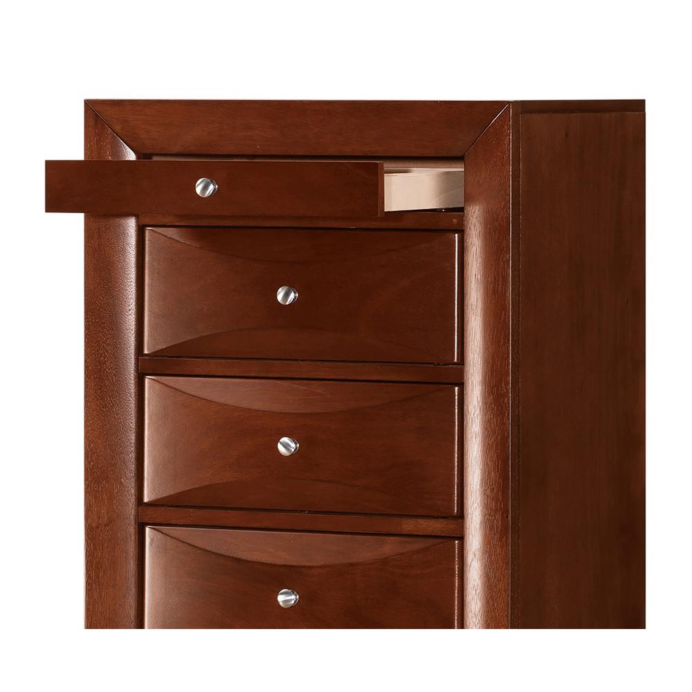 Marilla Cherry 7-Drawer Chest of Drawers (23 in. L X 17 in. W X 58 in. H). Picture 3