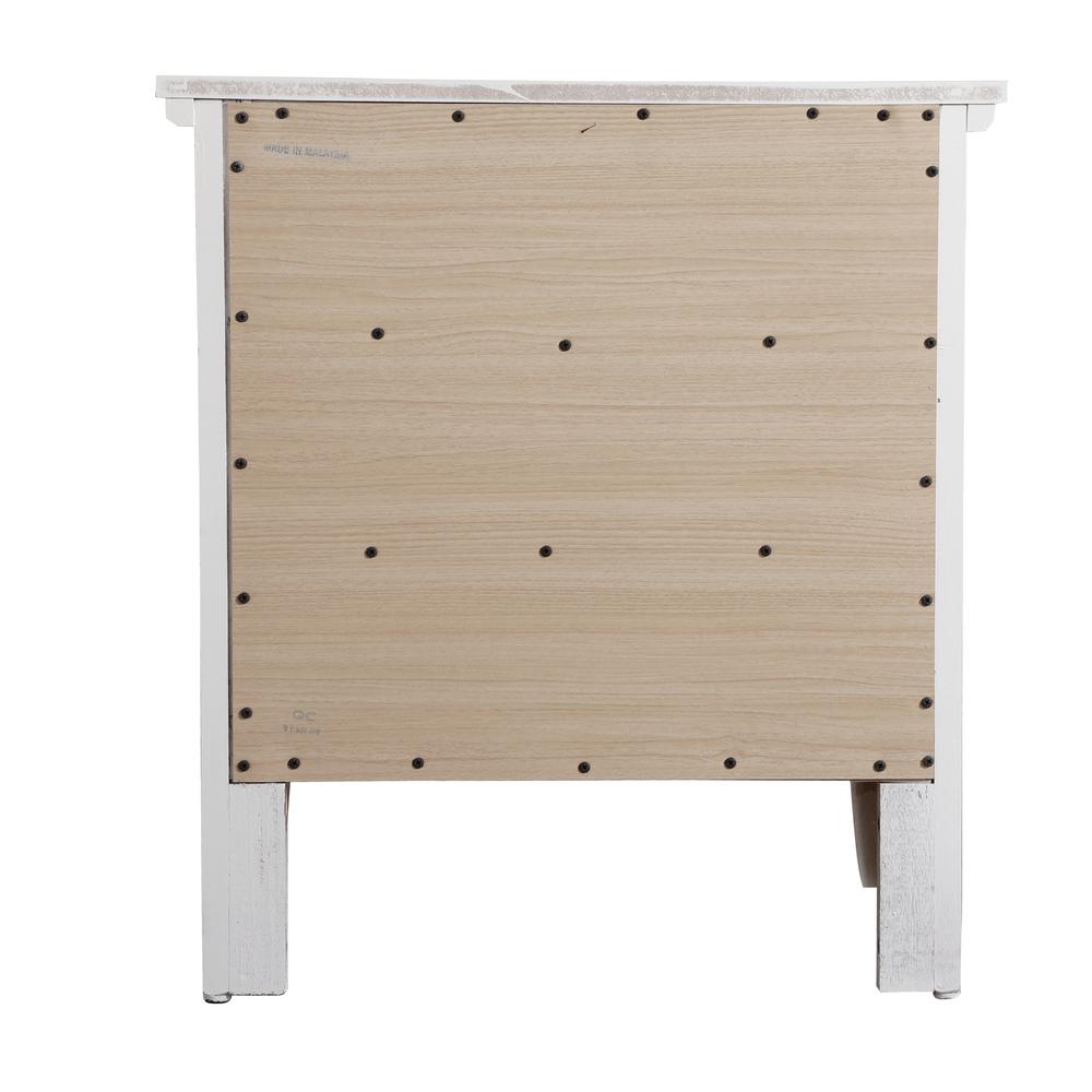 Hammond 3-Drawer White Nightstand (26 in. H x 18 in. W x 24 in. D). Picture 4