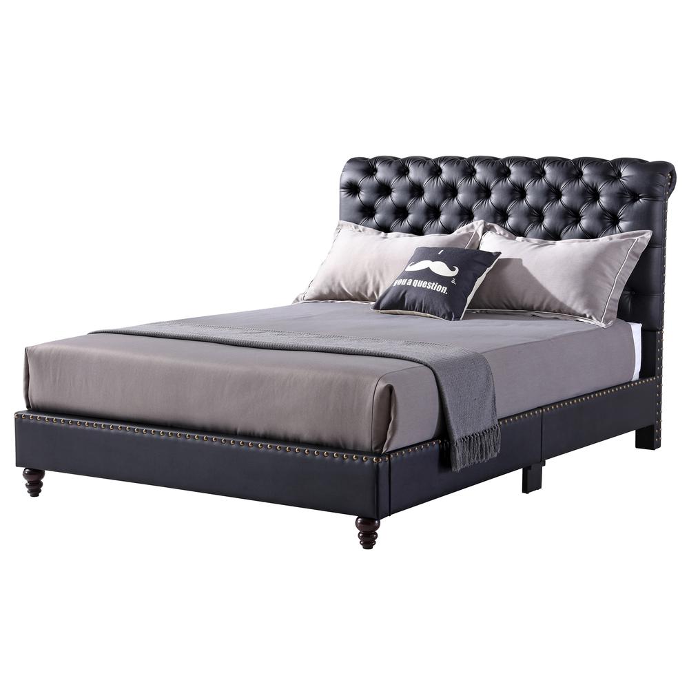 Maxx Black Full Panel Beds. Picture 1
