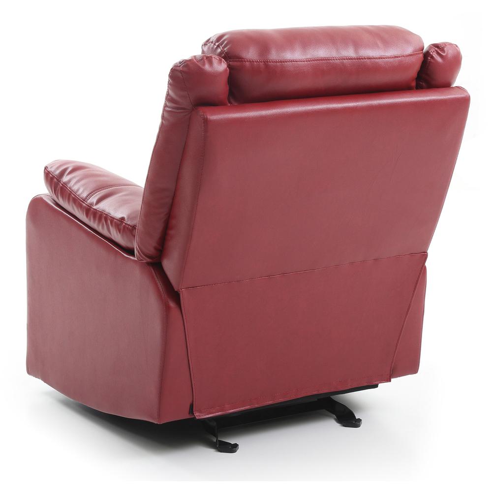 Ward Red Reclining Accent Chair with Pillow Top Arm. Picture 5
