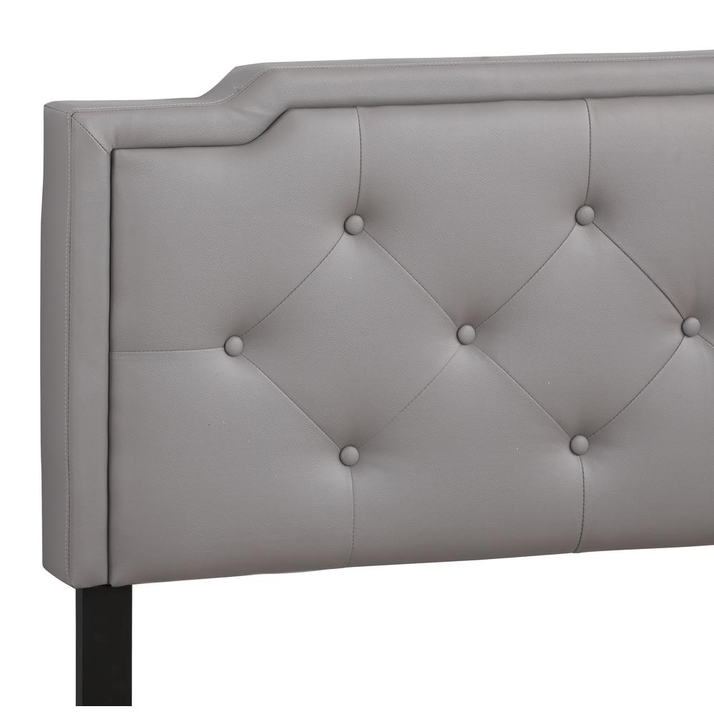 Deb Light Grey Adjustable King Panel Bed. Picture 4