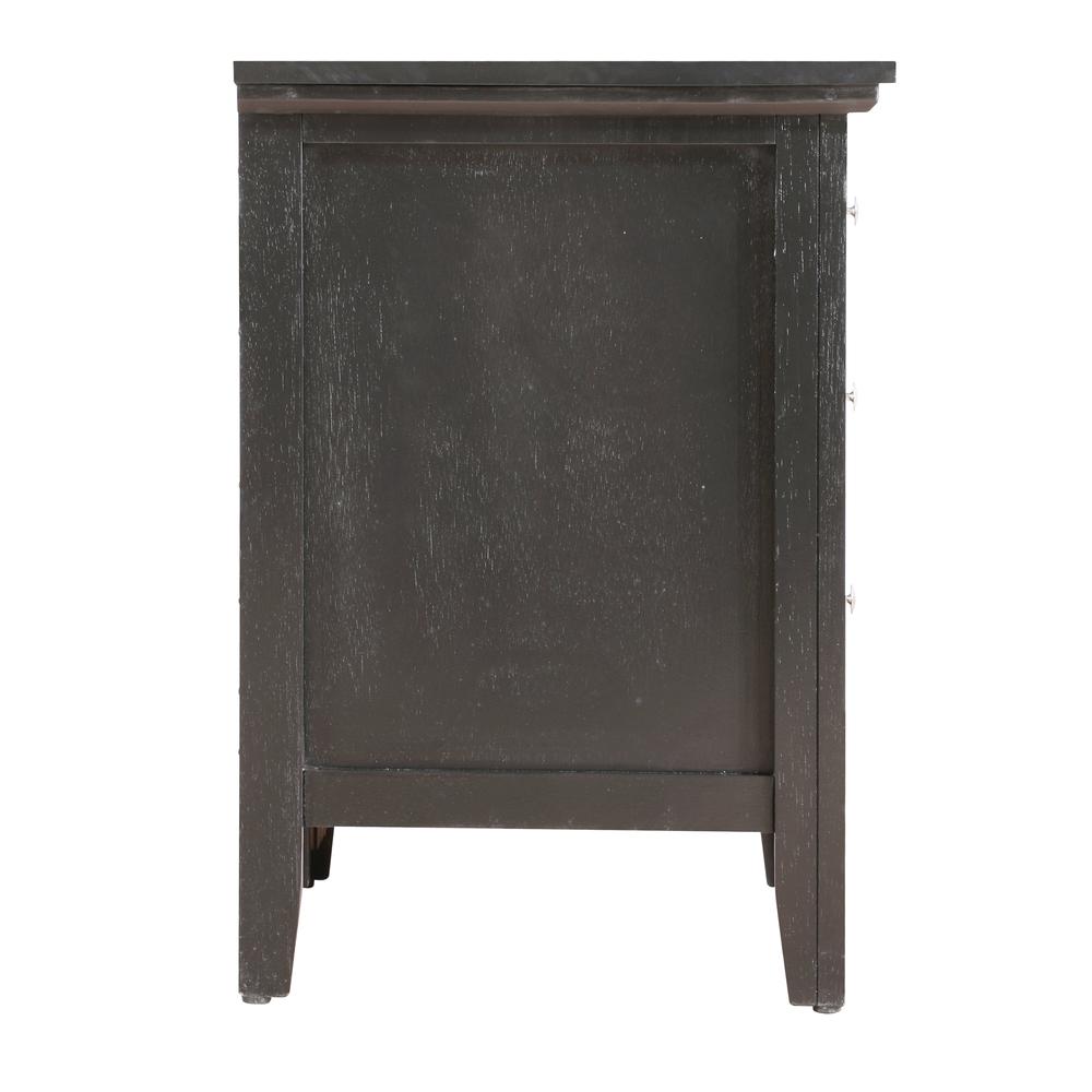 Hammond 3-Drawer Black Nightstand (26 in. H x 18 in. W x 24 in. D). Picture 3