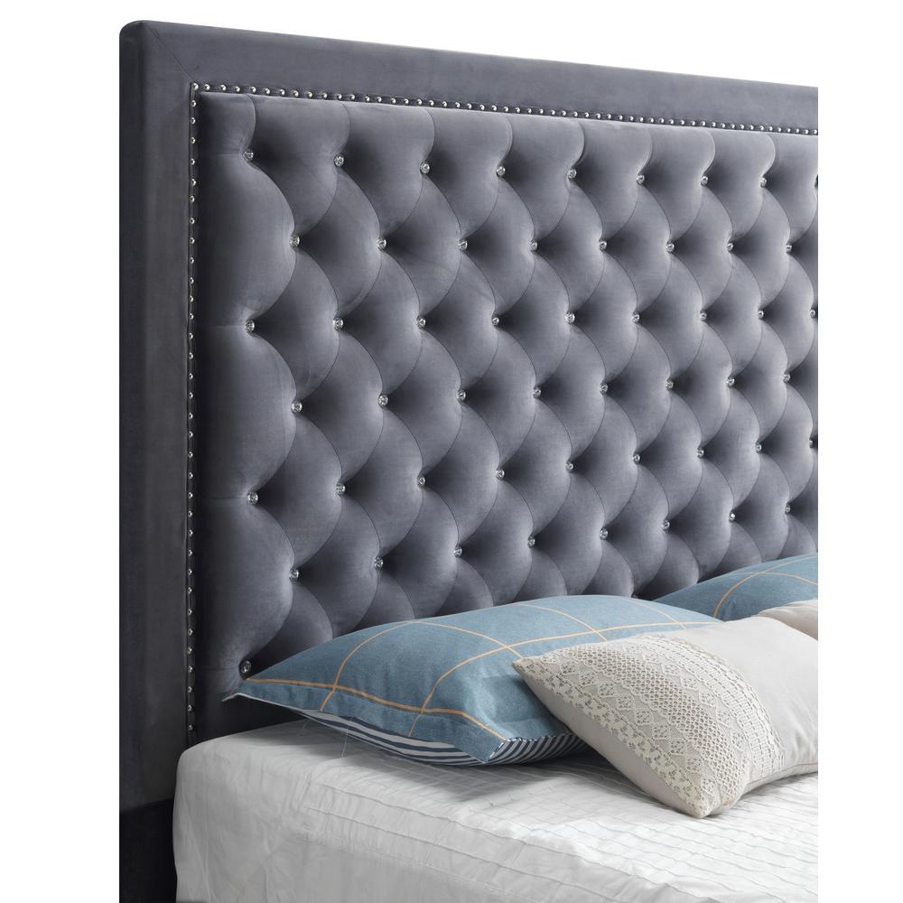 Alba Gray Full Panel Bed. Picture 4