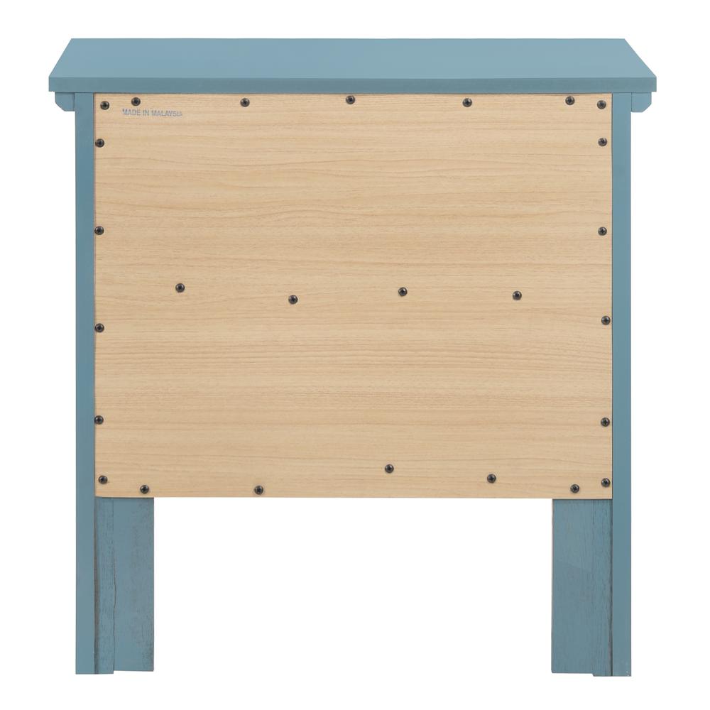 Primo 2-Drawer Teal Nightstand (24 in. H x 15.5 in. W x 19 in. D). Picture 4