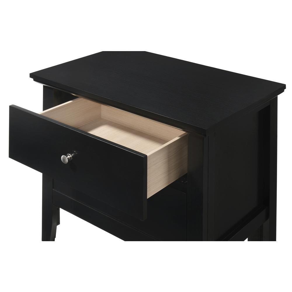 Primo 2-Drawer Black Nightstand (24 in. H x 15.5 in. W x 19 in. D). Picture 3