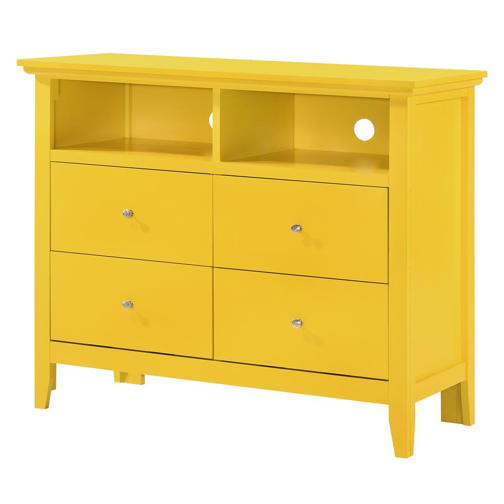 Hammond Yellow 4 Drawer Chest of Drawers (42 in L. X 18 in W. X 36 in H.). Picture 1
