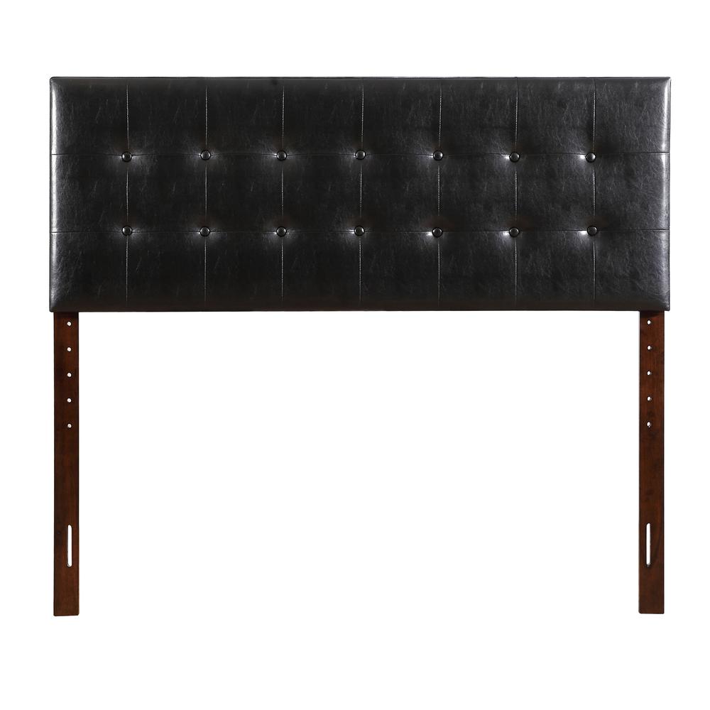 Super Nova Black Queen Upholstered Tufted Panel Headboard. The main picture.