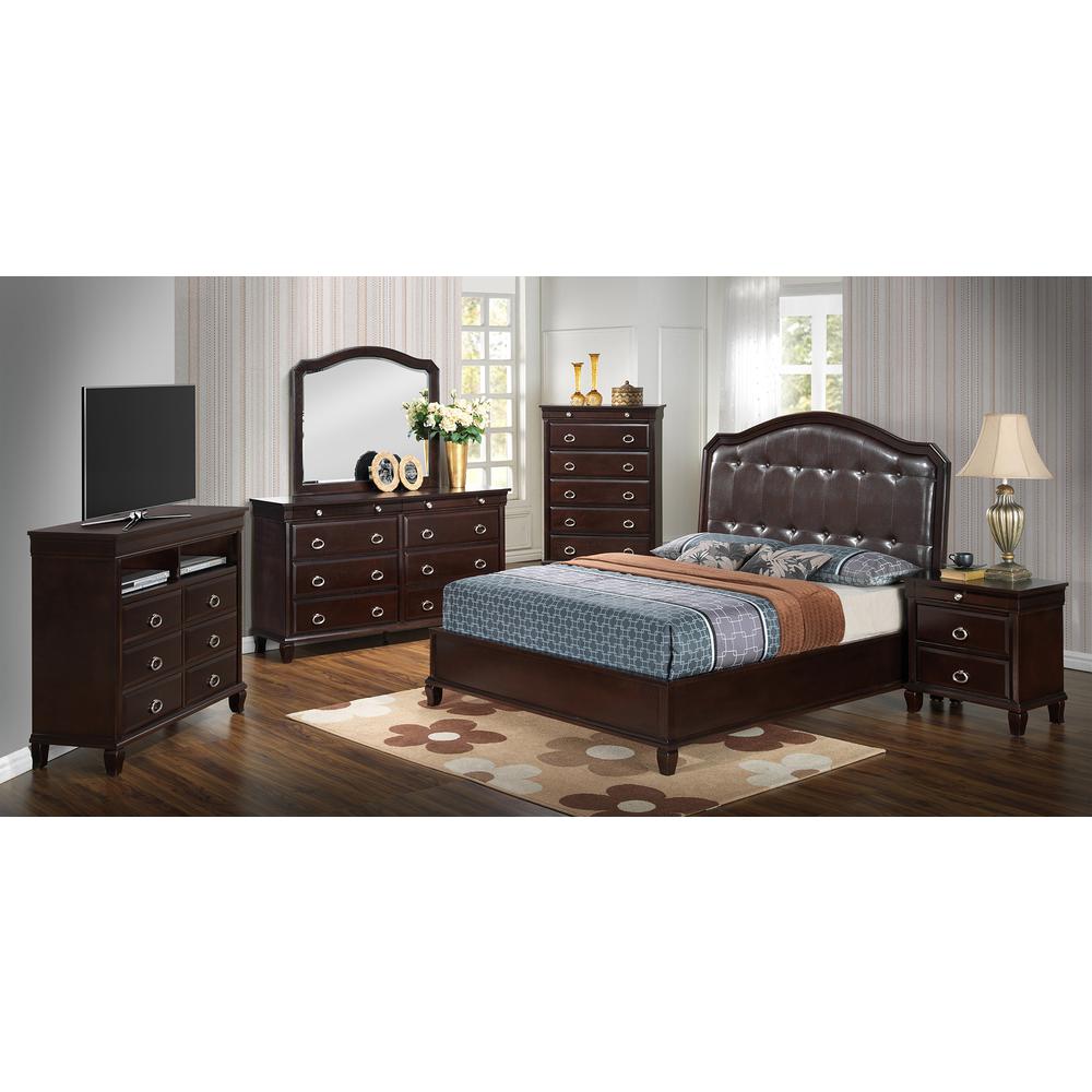 Triton Cappuccino Queen Panel Beds. Picture 3