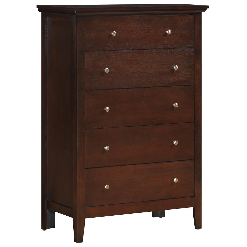 Hammond Cappuccino 5 Drawer Chest of Drawers (32 in L. X 18 in W. X 48 in H.). Picture 1