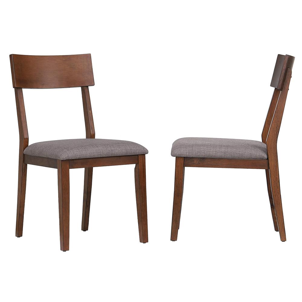 Mid Century Danish Walnut Upholstered Side Chair (Set of 2). Picture 1