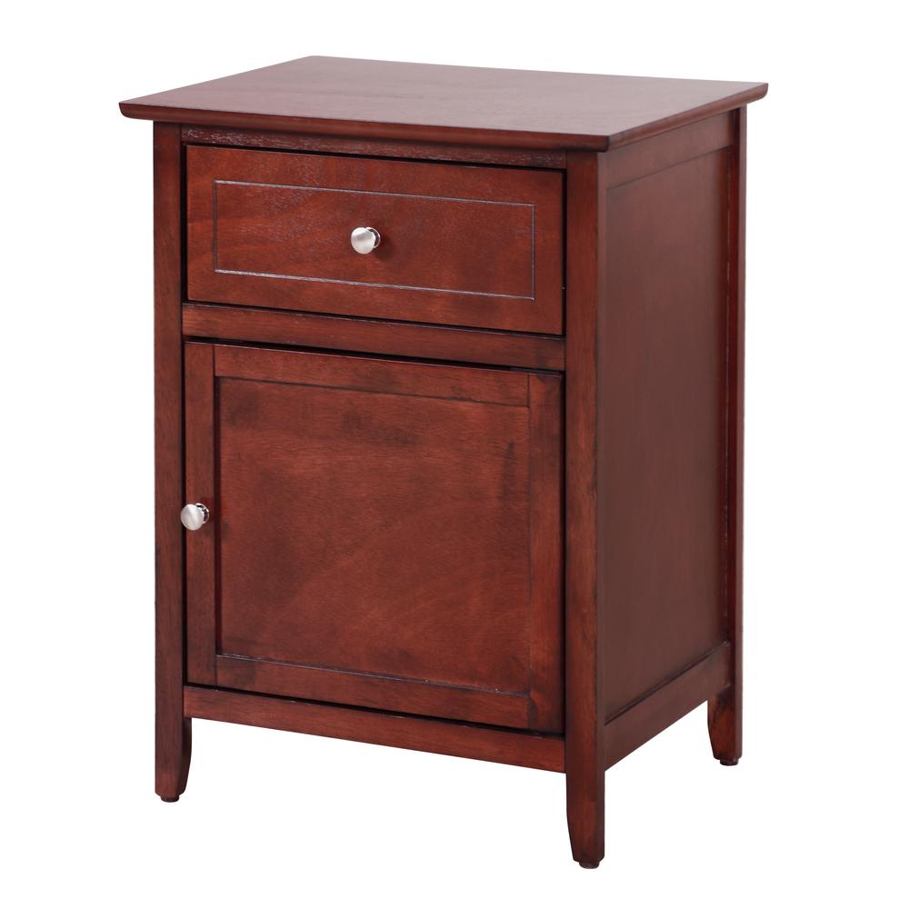 Lzzy 1-Drawer Cherry Nightstand (25 in. H x 15 in. W x 19 in. D). Picture 2