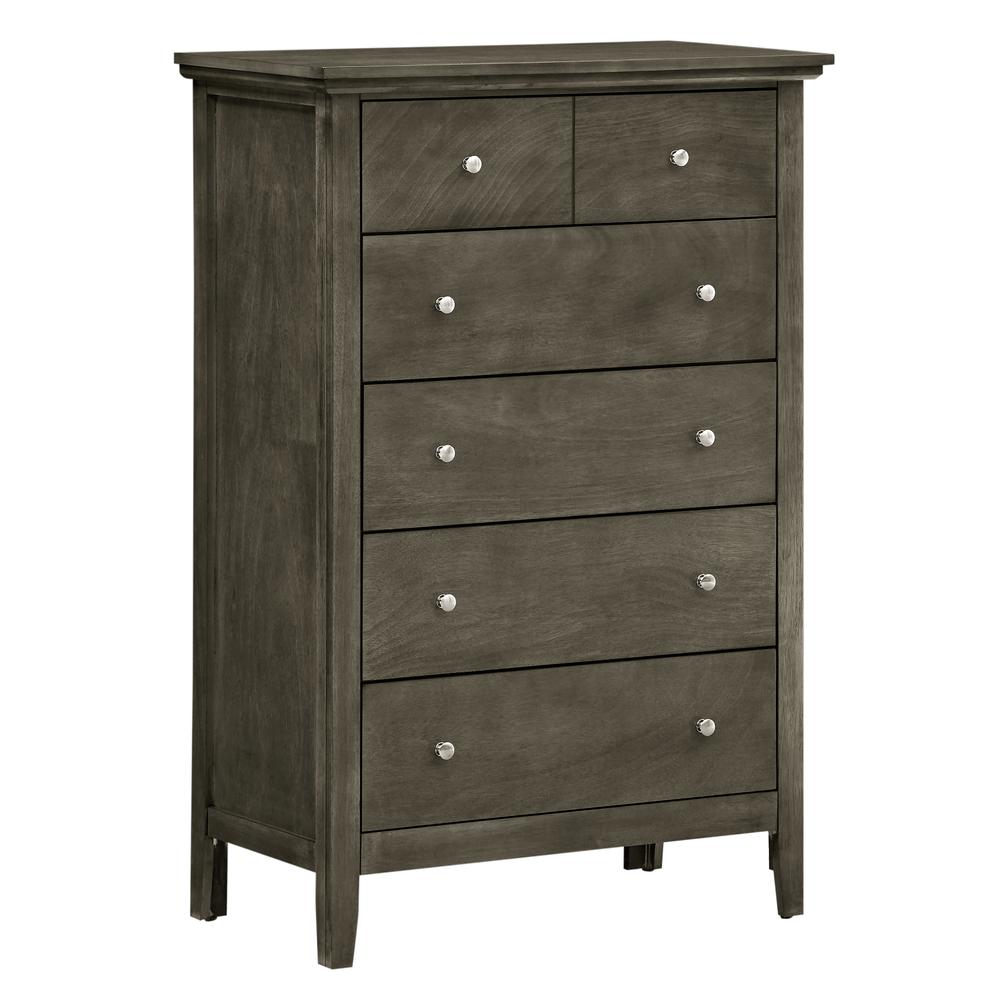 Hammond Gray 5 Drawer Chest of Drawers (32 in L. X 18 in W. X 48 in H.). Picture 1