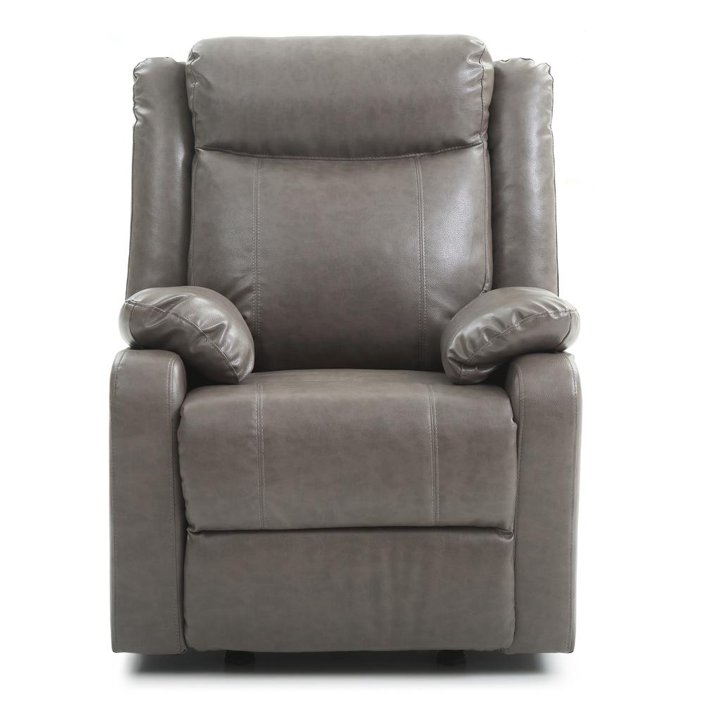Ward Gray Reclining Accent Chair with Pillow Top Arm. Picture 1