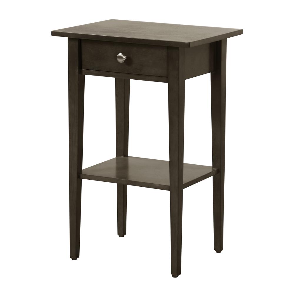 Dalton 1-Drawer Gray Nightstand (28 in. H x 14 in. W x 18 in. D). Picture 2