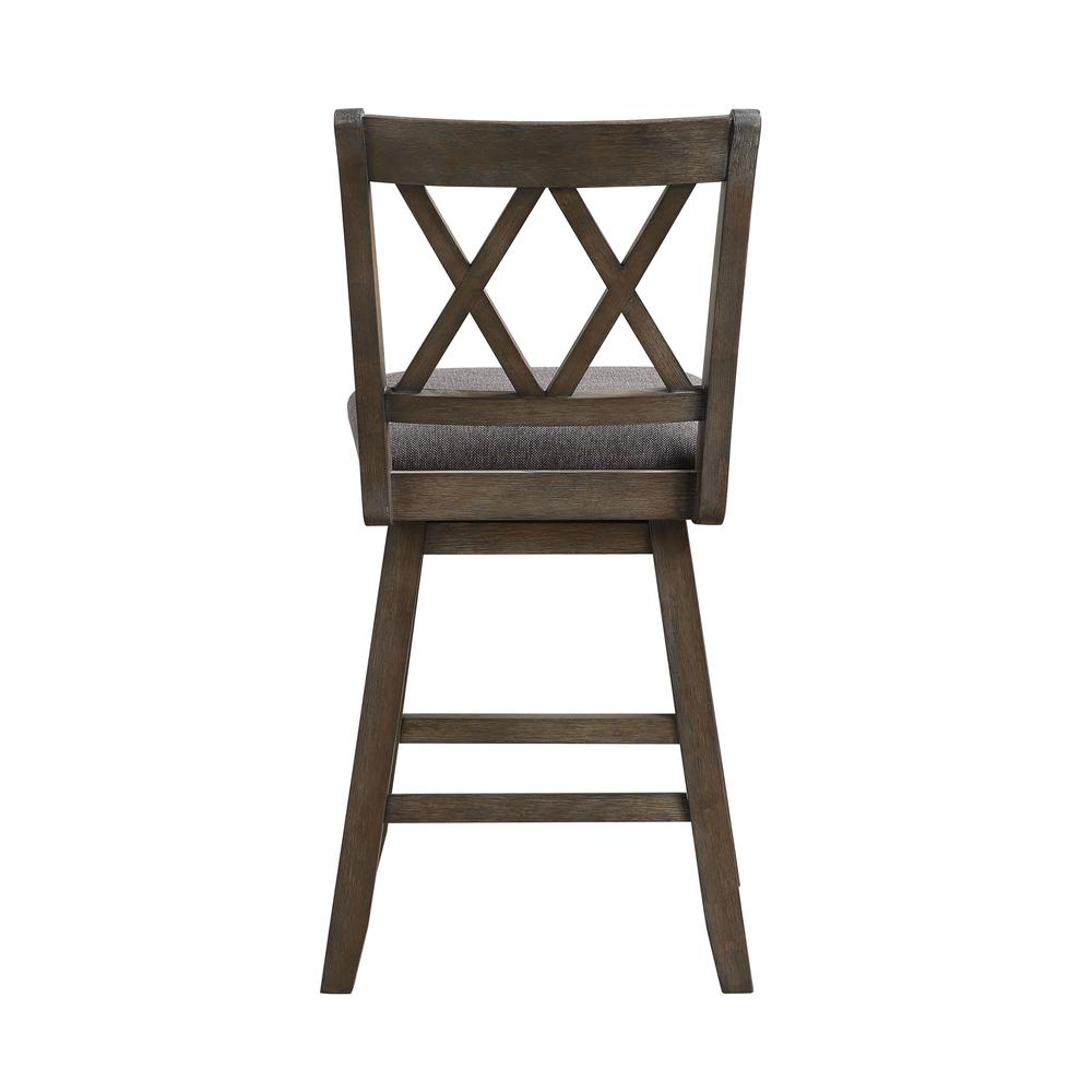 SH XX 37.5 in. Walnut High Back Wood 24 in. Bar Stool. Picture 3