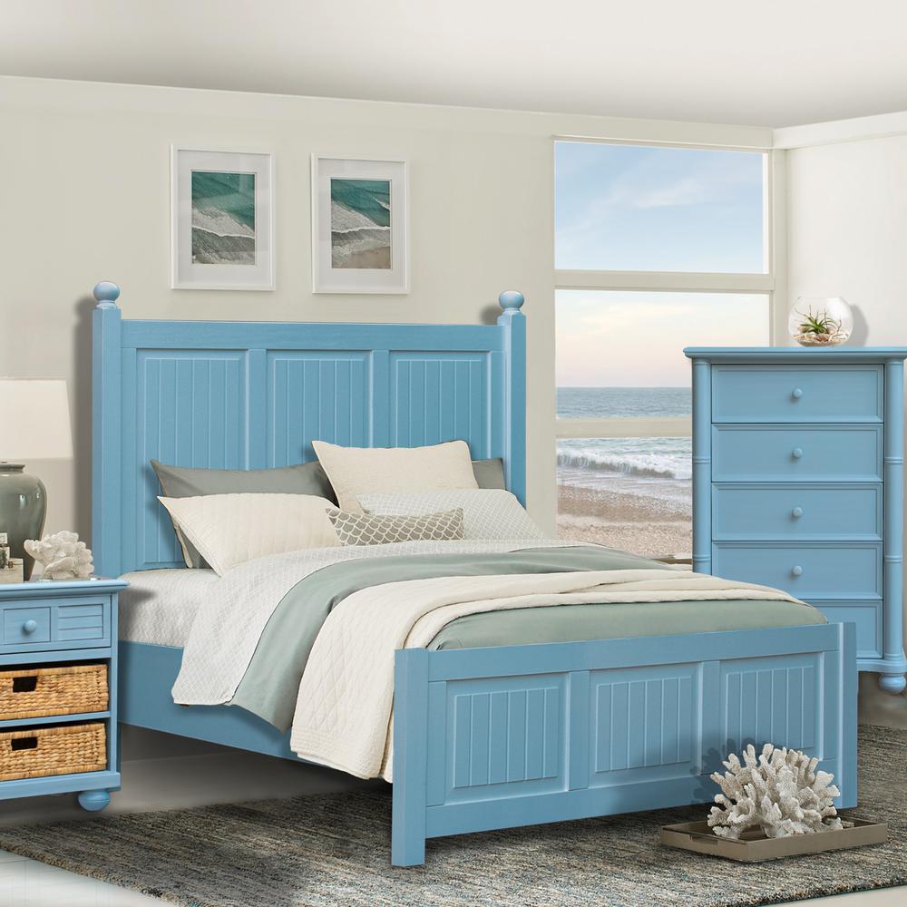Cool Breeze Beach Blue Twin Panel Bed. Picture 6