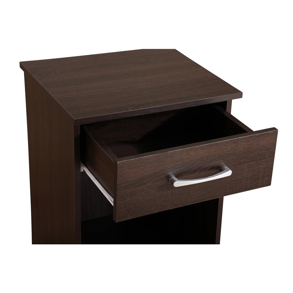 Lindsey 1-Drawer Wenge Nightstand (24 in. H x 16 in. W x 18 in. D). Picture 3