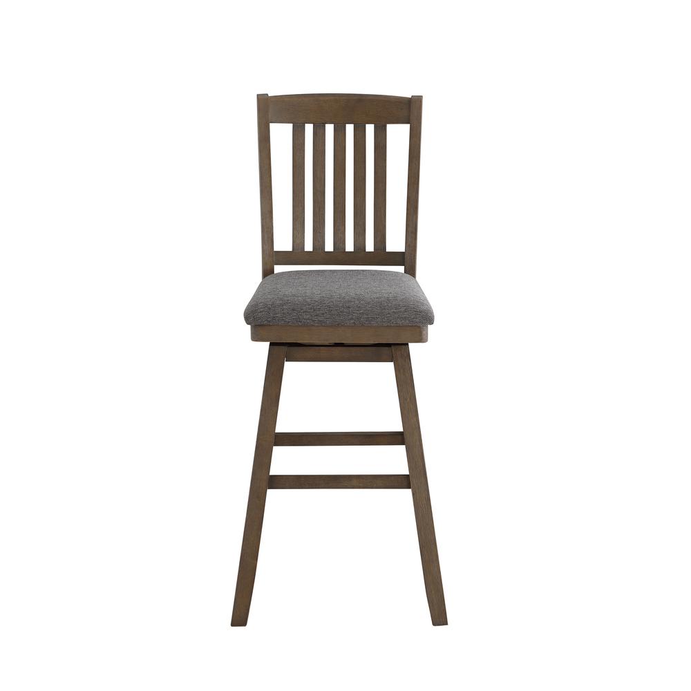 SH Mission 42.5 in. Walnut High Back Wood 29 in. Bar Stool. Picture 1
