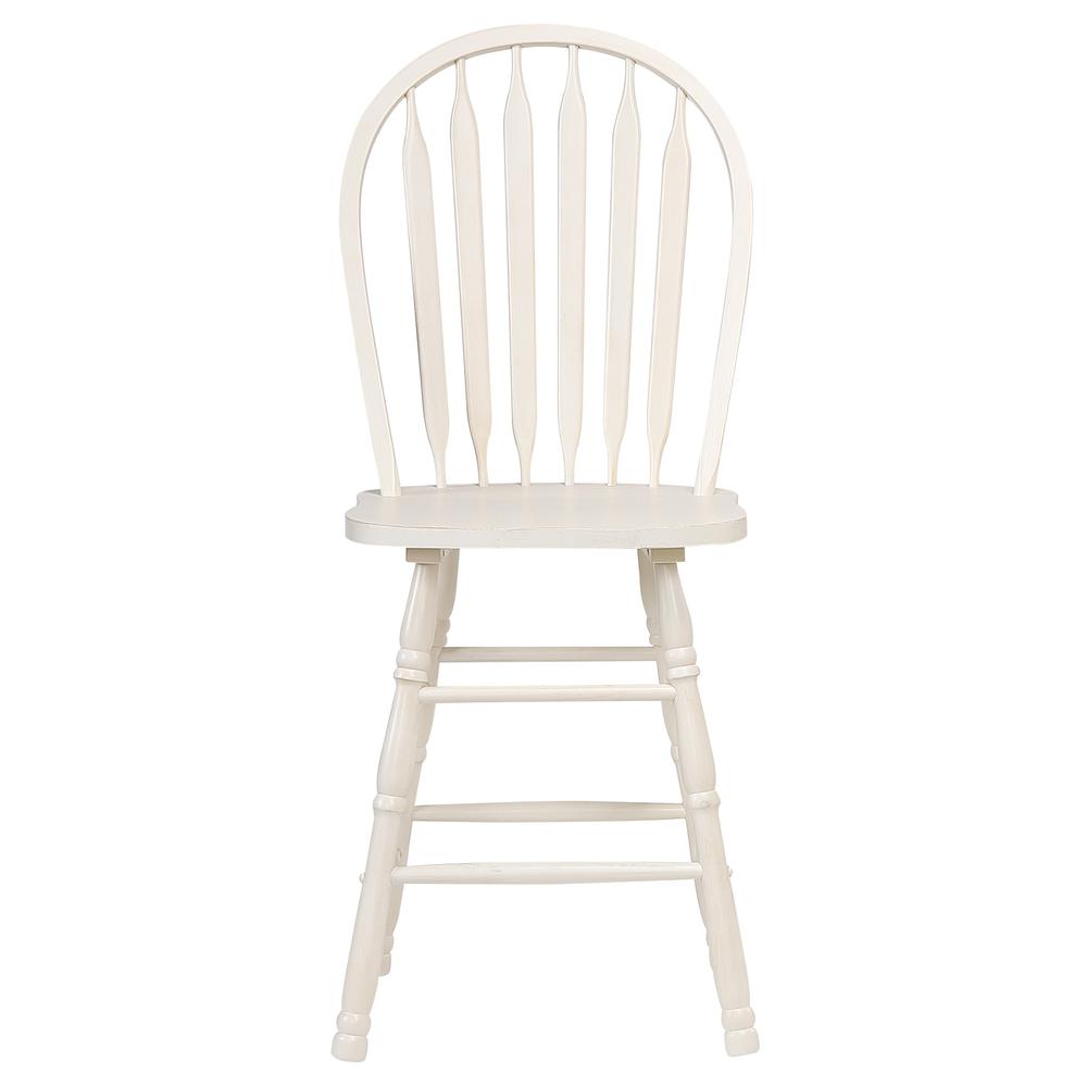 Andrews 45 in. Distressed Antique White High Back Bar Stool (Set of 2). Picture 2