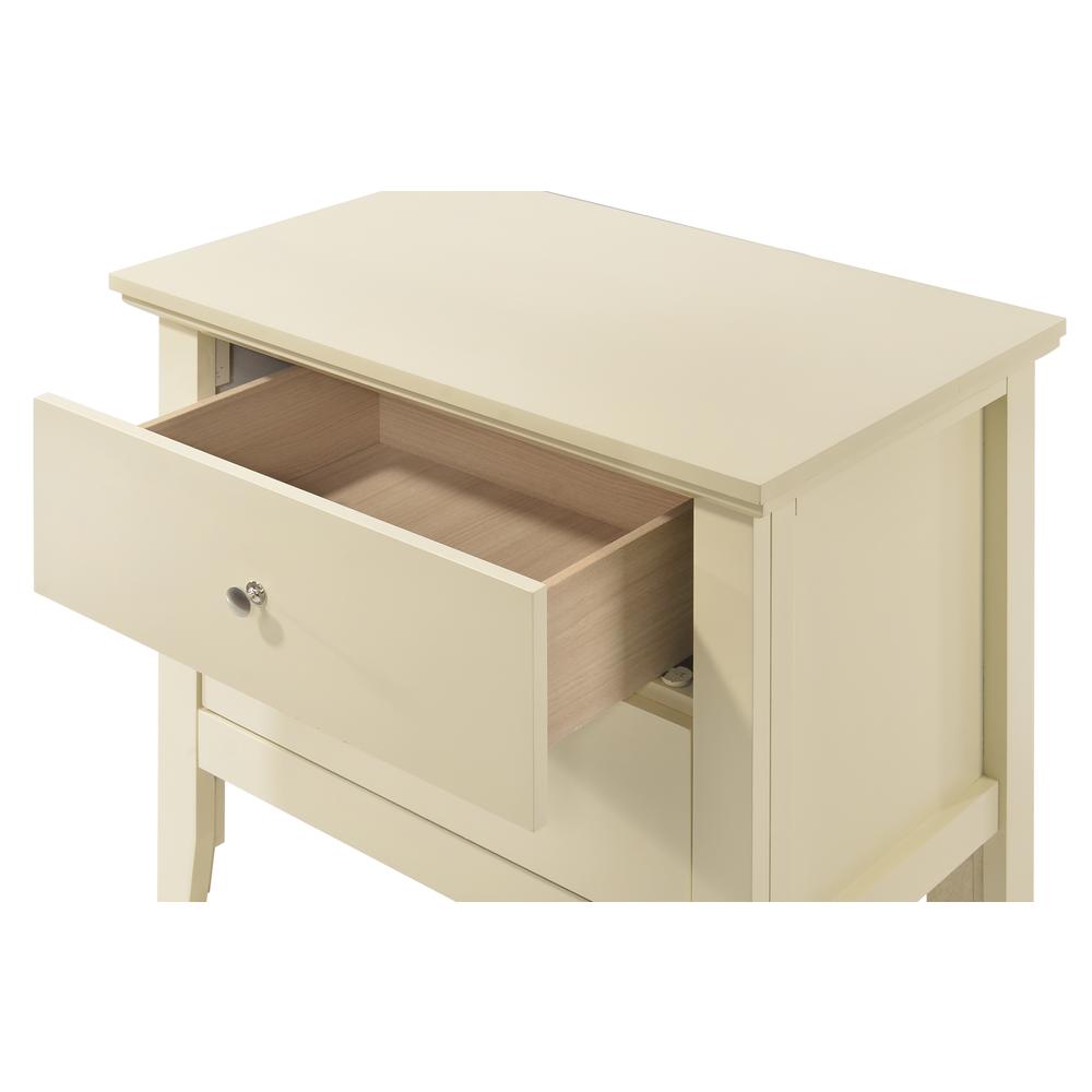Primo 2-Drawer Beige Nightstand (24 in. H x 15.5 in. W x 19 in. D). Picture 3