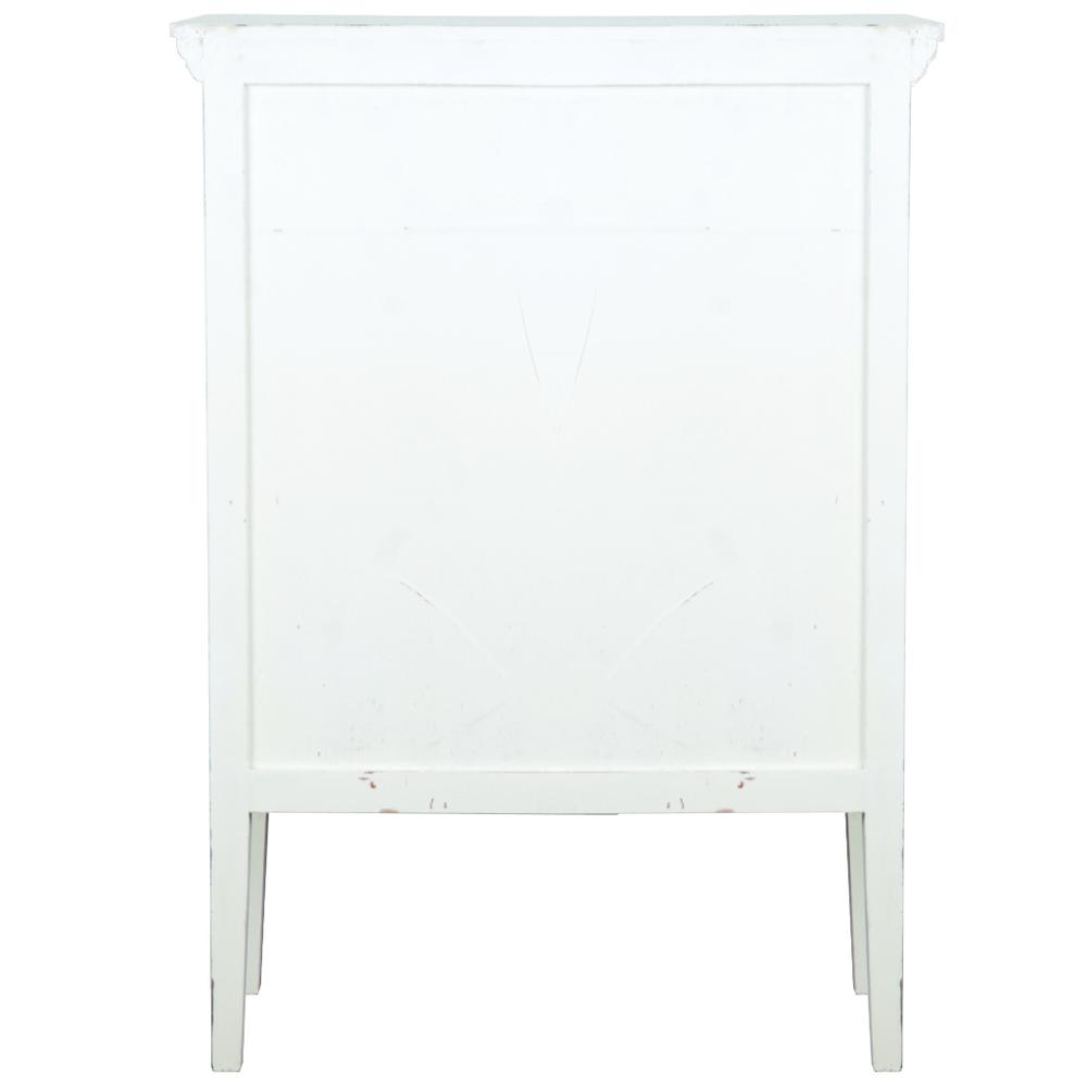 Shabby Chic Cottage Whitewash Accent Cabinet with 2 Doors. Picture 3